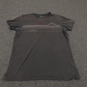 Kuhl Shirt Mens Medium Charcoal Wildfibre Mountain Graphic Organic Cotton